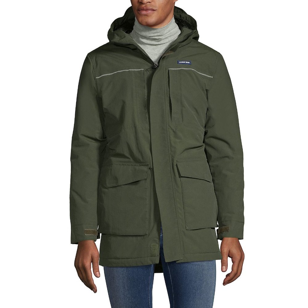 Men's Insulated Squall Parka Army Green Olive Coat Medium Tall